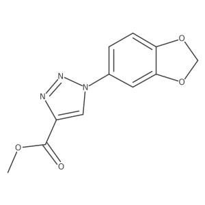 methyl 1-(2H-1,3-benzodioxol-5-yl)-1H-1,2,3-triazole-4-carboxylate结构式