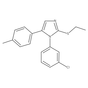 1-(3-chlorophenyl)-2-(ethylthio)-5-(p-tolyl)-1H-imidazole结构式