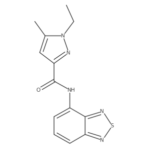 N-(benzo[c][1,2,5]thiadiazol-4-yl)-1-ethyl-5-methyl-1H-pyrazole-3-carboxamide结构式