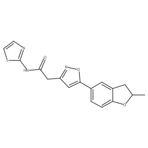 2-(5-(2-methyl-2,3-dihydrobenzofuran-5-yl)isoxazol-3-yl)-N-(thiazol-2-yl)acetamide Structure