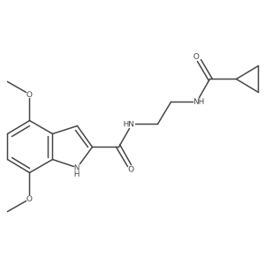 N-{2-[(cyclopropylcarbonyl)amino]ethyl}-4,7-dimethoxy-1H-indole-2-carboxamide结构式