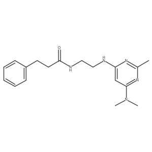 N-(2-((6-(dimethylamino)-2-methylpyrimidin-4-yl)amino)ethyl)-3-phenylpropanamide Structure