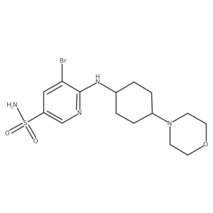 5-Bromo-6-[[trans-4-(4-morpholinyl)cyclohexyl]amino]-3-pyridinesulfonamide Structure