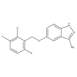 5-[(2-chloro-3,6-difluorophenyl)methoxy]-1H-indazol-3-amine结构式