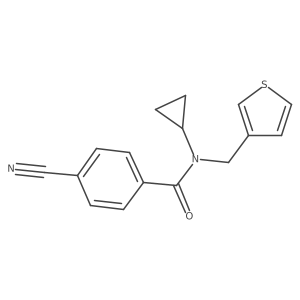 4-cyano-N-cyclopropyl-N-(thiophen-3-ylmethyl)benzamide Structure