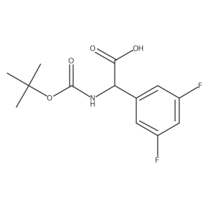 (S)-2-(Tert-butoxycarbonylamino)-2-(3,5-difluorophenyl)acetic acid结构式
