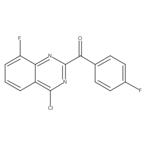 (4-Chloro-8-fluoroquinazolin-2-yl)(4-fluorophenyl)methanone结构式