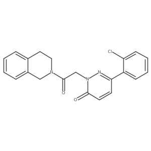 6-(2-chlorophenyl)-2-[2-(3,4-dihydroisoquinolin-2(1H)-yl)-2-oxoethyl]pyridazin-3(2H)-one Structure