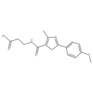N-{[2-(4-methoxyphenyl)-4-methyl-1,3-thiazol-5-yl]carbonyl}-beta-alanine Structure