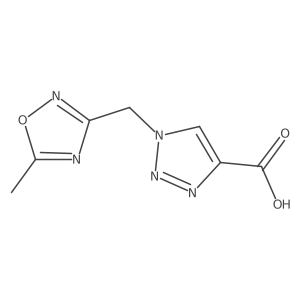 1-[(5-methyl-1,2,4-oxadiazol-3-yl)methyl]-1H-1,2,3-triazole-4-carboxylic acid结构式