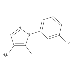 1-(3-Bromophenyl)-5-methyl-1H-pyrazol-4-amine结构式