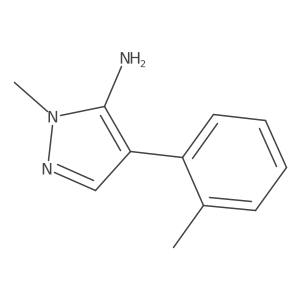 1-Methyl-4-(2-methylphenyl)-1H-pyrazol-5-amine Structure