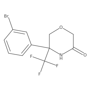 5-(3-Bromo-phenyl)-5-trifluoromethyl-morpholin-3-one Structure