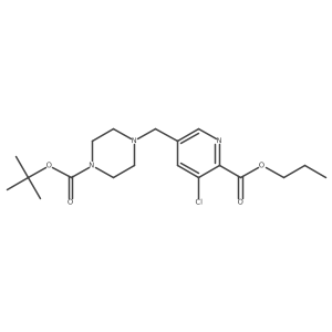tert-Butyl 4-((5-chloro-6-(propoxycarbonyl)pyridin-3-yl)methyl)piperazine-1-carboxylate Structure