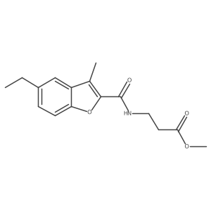 3-[(5-Ethyl-3-methyl-benzofuran-2-carbonyl)-amino]-propionic acid methyl ester Structure