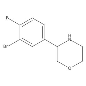 3-(3-Bromo-4-fluorophenyl)morpholine结构式