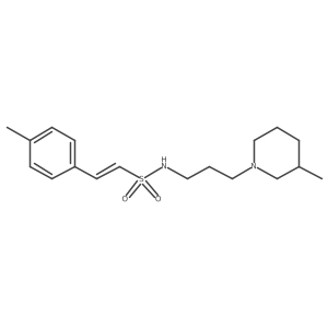 2-(4-methylphenyl)-N-[3-(3-methylpiperidin-1-yl)propyl]ethene-1-sulfonamide结构式