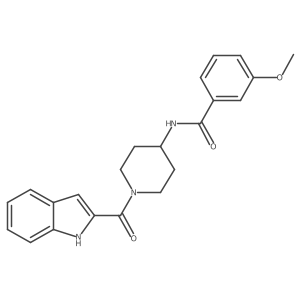 N-[1-(1H-indol-2-ylcarbonyl)piperidin-4-yl]-3-methoxybenzamide Structure