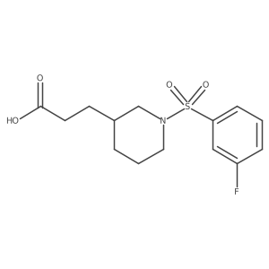 3-[1-(3-Fluorobenzenesulfonyl)piperidin-3-yl]propanoic acid结构式
