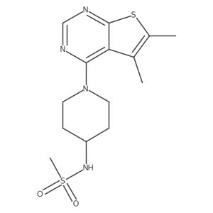 N-(1-{5,6-dimethylthieno[2,3-d]pyrimidin-4-yl}piperidin-4-yl)methanesulfonamide Structure