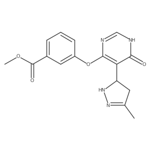 methyl 3-[[5-(3-methyl-4,5-dihydro-1H-pyrazol-5-yl)-6-oxo-1H-pyrimidin-4-yl]oxy]benzoate结构式