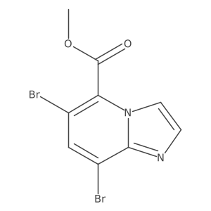 Methyl 6,8-dibromoimidazo[1,2-a]pyridine-5-carboxylate结构式
