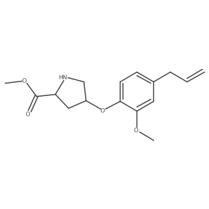 Methyl (2S,4S)-4-(4-allyl-2-methoxyphenoxy)pyrrolidine-2-carboxylate Structure