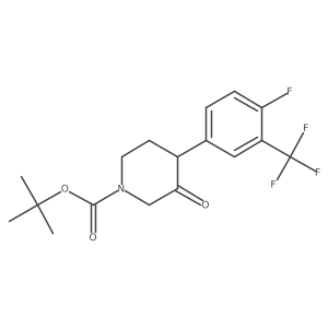 Tert-butyl 4-[4-fluoro-3-(trifluoromethyl)phenyl]-3-oxopiperidine-1-carboxylate Structure