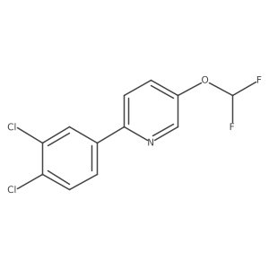 2-(3,4-Dichlorophenyl-5-(difluoromethoxy))pyridine结构式