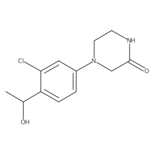4-[3-Chloro-4-(1-hydroxyethyl)phenyl]piperazin-2-one Structure