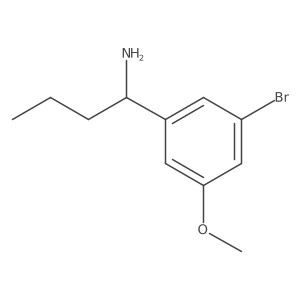 (R)-1-(3-Bromo-5-methoxyphenyl)butan-1-amine结构式