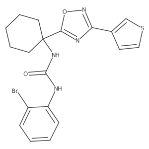 1-(2-Bromophenyl)-3-(1-(3-(thiophen-3-yl)-1,2,4-oxadiazol-5-yl)cyclohexyl)urea结构式