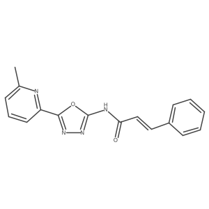 N-(5-(6-methylpyridin-2-yl)-1,3,4-oxadiazol-2-yl)cinnamamide Structure