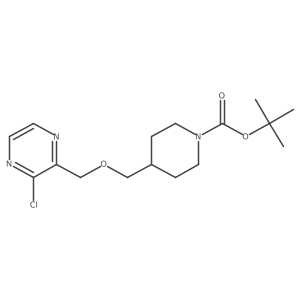tert-Butyl 4-(((3-chloropyrazin-2-yl)methoxy)methyl)piperidine-1-carboxylate Structure