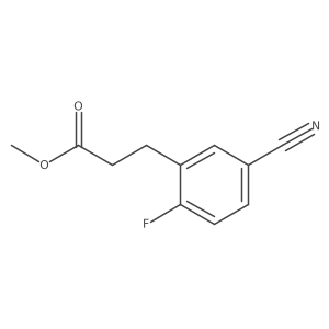 Methyl 5-cyano-2-fluorophenylpropanoate Structure