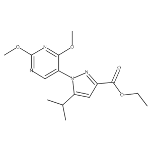 ethyl 1-(2,4-dimethoxypyrimidin-5-yl)-5-isopropyl-1H-pyrazole-3-carboxylate结构式
