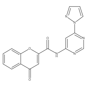 N-(6-(1H-pyrazol-1-yl)pyrimidin-4-yl)-4-oxo-4H-chromene-2-carboxamide Structure