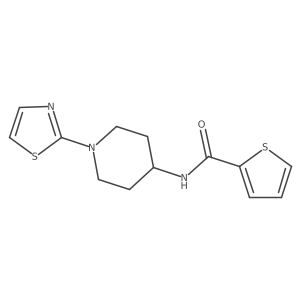 N-(1-(thiazol-2-yl)piperidin-4-yl)thiophene-2-carboxamide结构式