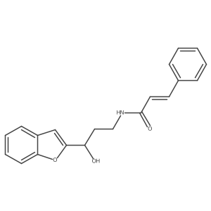 N-(3-(benzofuran-2-yl)-3-hydroxypropyl)cinnamamide结构式