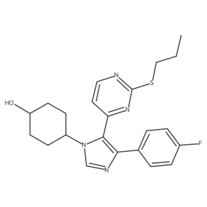 4-(4-(4-Fluorophenyl)-5-(2-(propylthio)pyrimidin-4-yl)-1h-imidazol-1-yl)cyclohexanol Structure