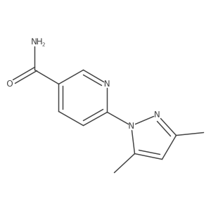 6-(3,5-Dimethylpyrazol-1-yl)pyridine-3-carboxamide结构式