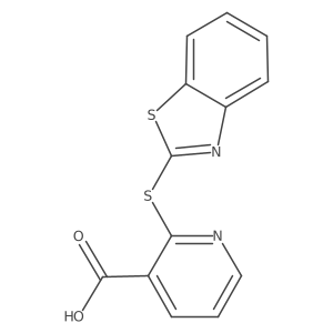 2-(2-Benzothiazolylthio)-3-pyridinecarboxylic acid Structure