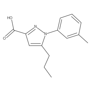 1-(3-methylphenyl)-5-propyl-1H-pyrazole-3-carboxylic acid结构式