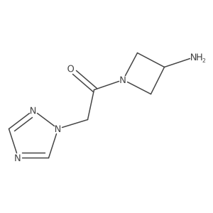 1-(3-aminoazetidin-1-yl)-2-(1H-1,2,4-triazol-1-yl)ethan-1-one结构式