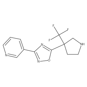 3-{5-[3-(Trifluoromethyl)pyrrolidin-3-yl]-1,2,4-oxadiazol-3-yl}pyridine结构式