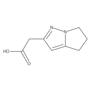 2-(5,6-Dihydro-4H-pyrrolo[1,2-b]pyrazol-2-yl)acetic acid结构式