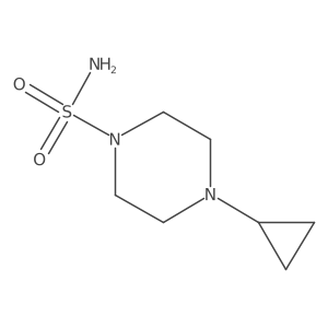 4-Cyclopropylpiperazine-1-sulfonamide结构式