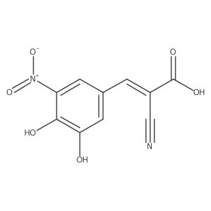 (Z)-2-Cyano-3-(3,4-dihydroxy-5-nitrophenyl)prop-2-enoic acid Structure