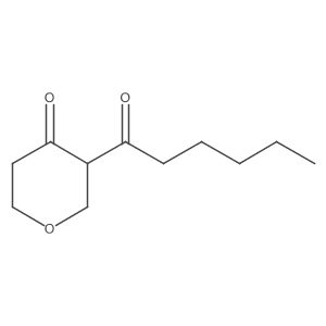 3-Hexanoyloxan-4-one结构式