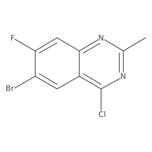 6-Bromo-4-chloro-7-fluoro-2-methylquinazoline Structure